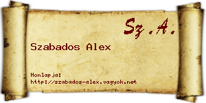 Szabados Alex névjegykártya